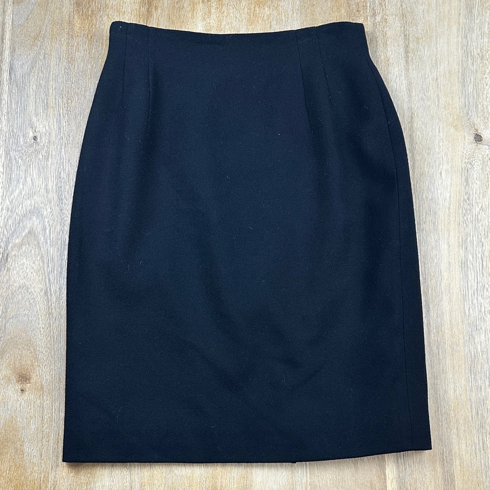 Vintage JAG Clothing 100% Wool Classic Black Pencil Skirt